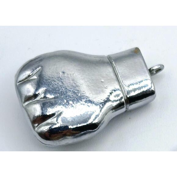 Pair of Silver Tone Boxing Glove Pendants - Picture 5 of 7